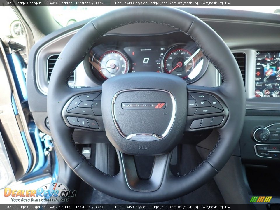 2023 Dodge Charger SXT AWD Blacktop Frostbite / Black Photo #17