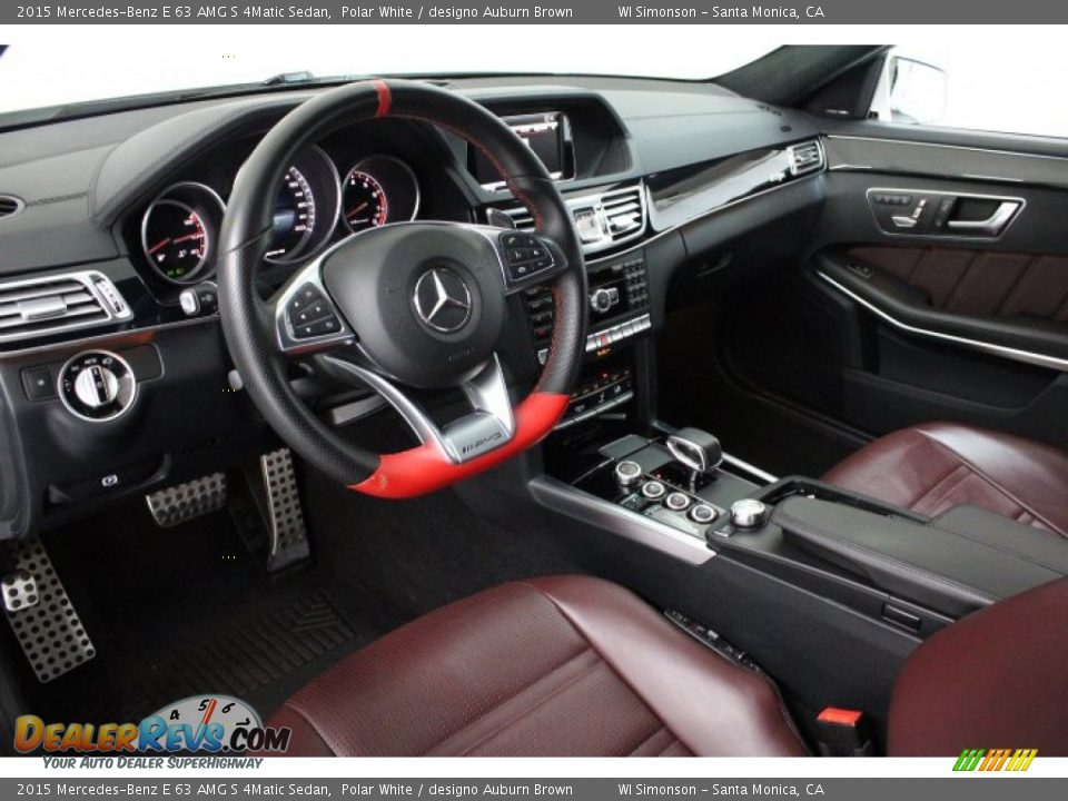 designo Auburn Brown Interior - 2015 Mercedes-Benz E 63 AMG S 4Matic Sedan Photo #7