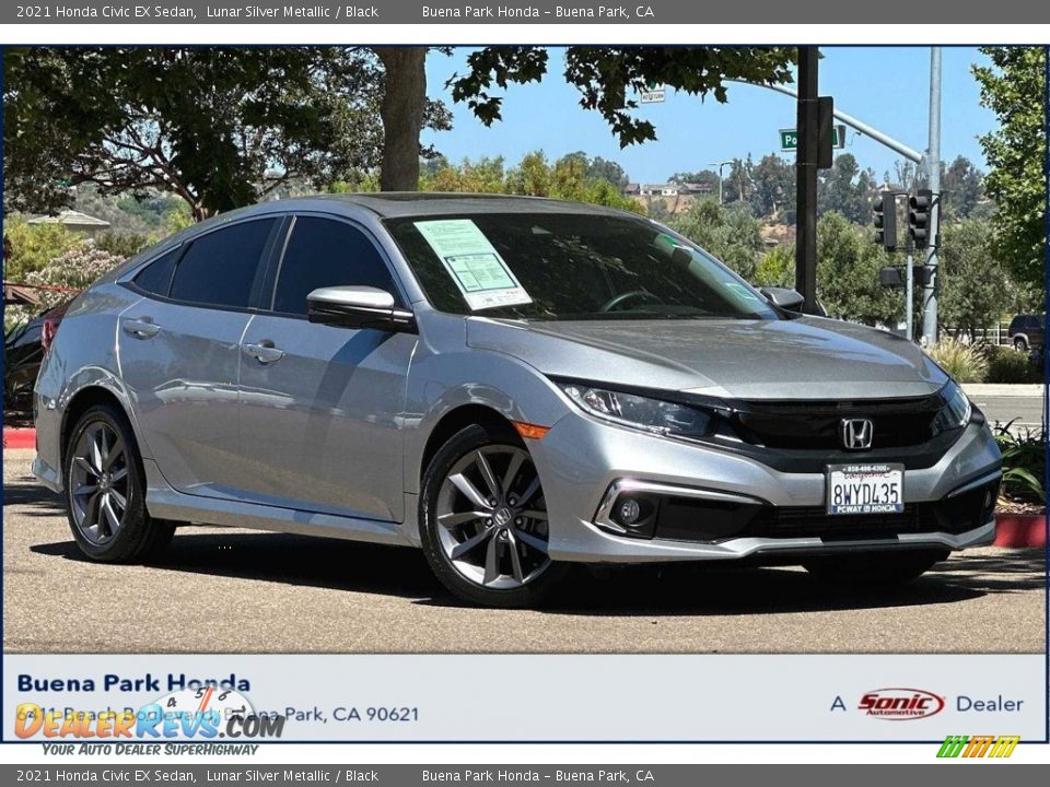 2021 Honda Civic EX Sedan Lunar Silver Metallic / Black Photo #1