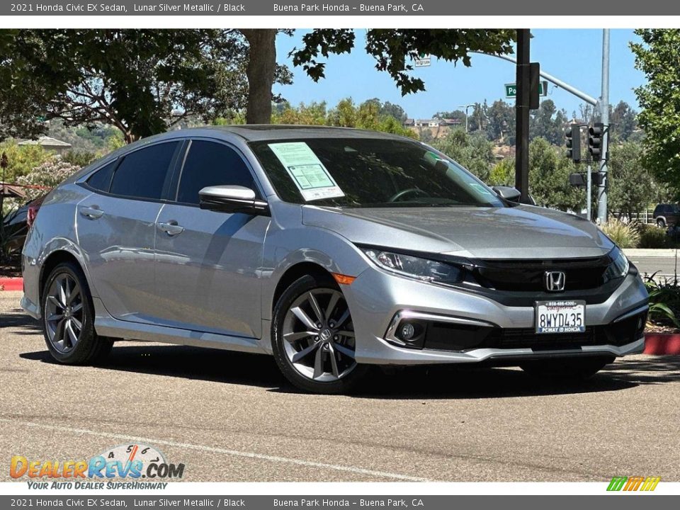 Lunar Silver Metallic 2021 Honda Civic EX Sedan Photo #2