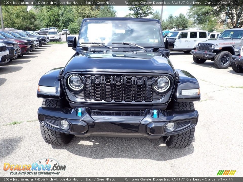 2024 Jeep Wrangler 4-Door High Altitude 4xe Hybrid Black / Green/Black Photo #8