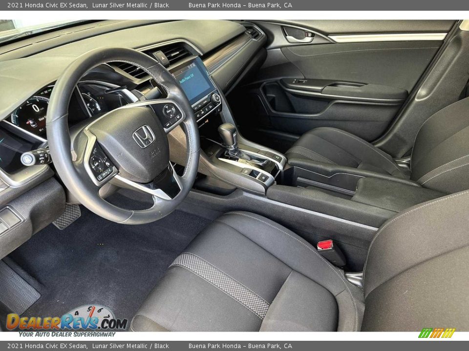 Black Interior - 2021 Honda Civic EX Sedan Photo #10