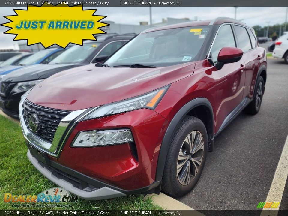 2021 Nissan Rogue SV AWD Scarlet Ember Tintcoat / Gray Photo #1