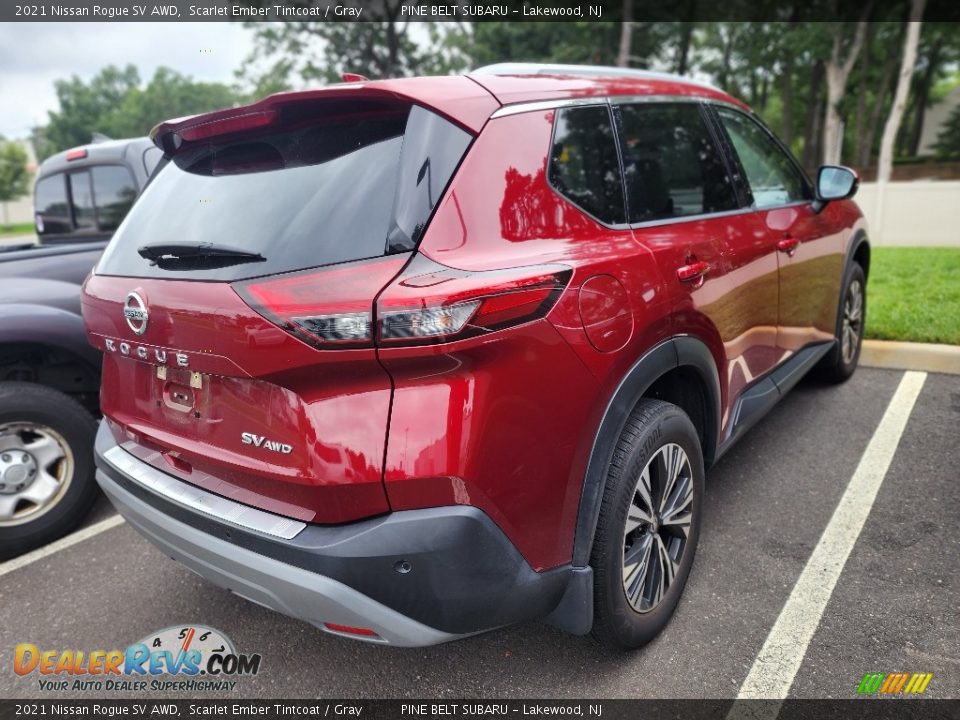 2021 Nissan Rogue SV AWD Scarlet Ember Tintcoat / Gray Photo #3