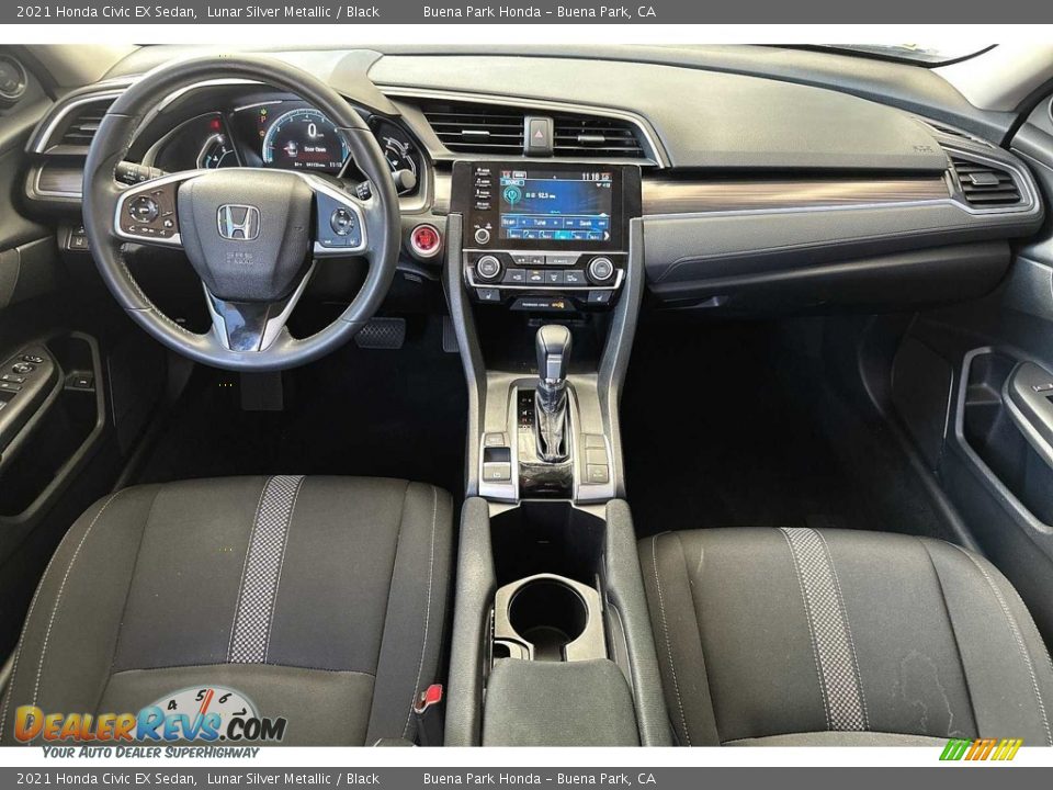 Black Interior - 2021 Honda Civic EX Sedan Photo #14