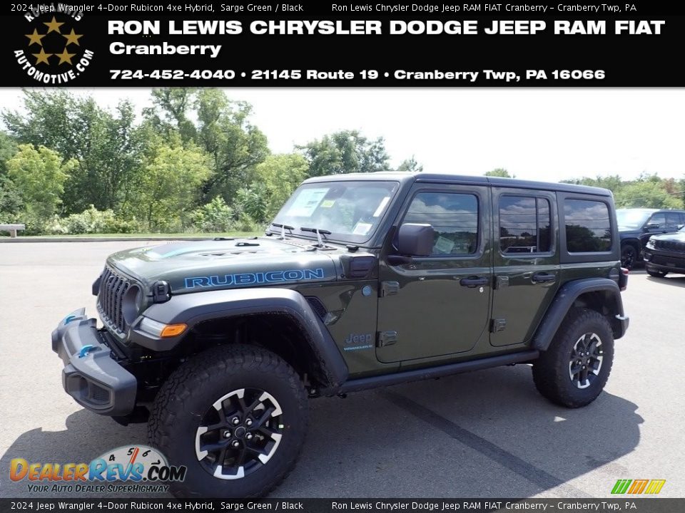 2024 Jeep Wrangler 4-Door Rubicon 4xe Hybrid Sarge Green / Black Photo #1