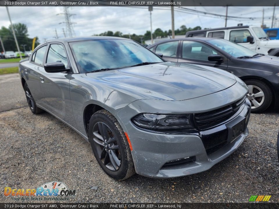 2019 Dodge Charger SXT AWD Destroyer Gray / Black Photo #2