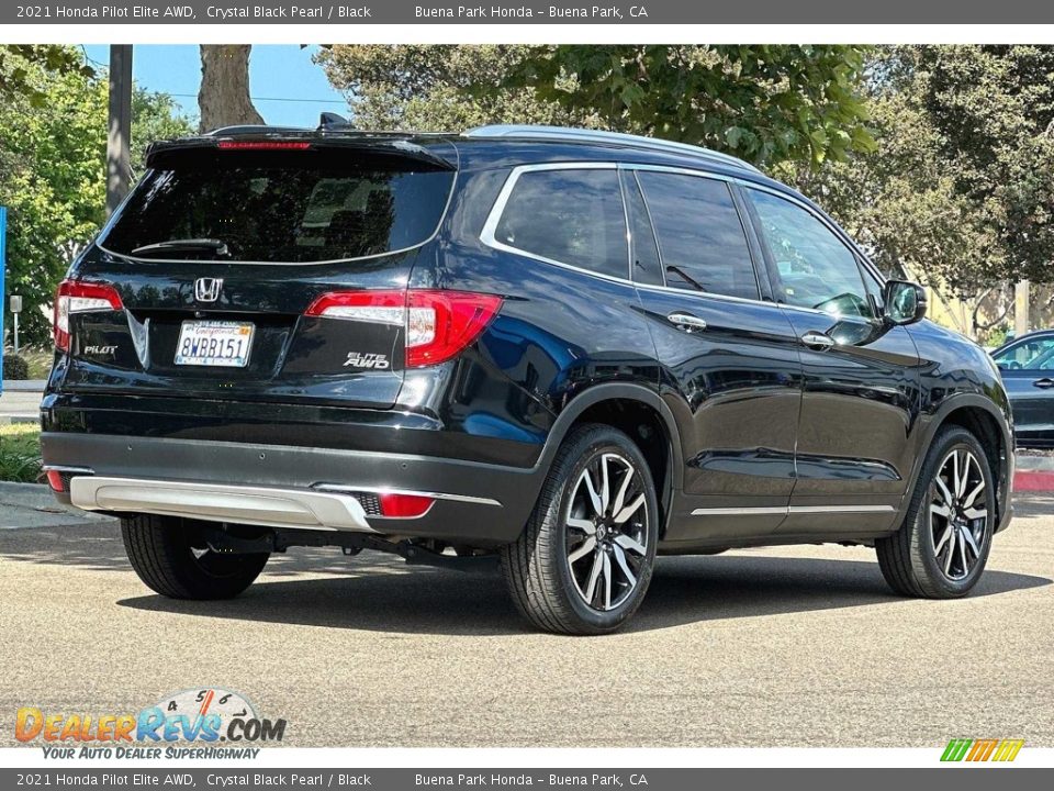 2021 Honda Pilot Elite AWD Crystal Black Pearl / Black Photo #4