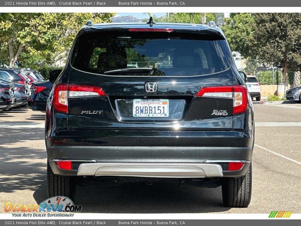 2021 Honda Pilot Elite AWD Crystal Black Pearl / Black Photo #5