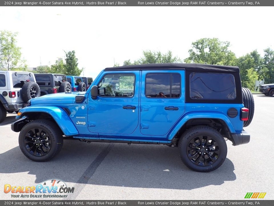 2024 Jeep Wrangler 4-Door Sahara 4xe Hybrid Hydro Blue Pearl / Black Photo #2