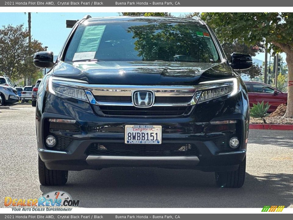 2021 Honda Pilot Elite AWD Crystal Black Pearl / Black Photo #9