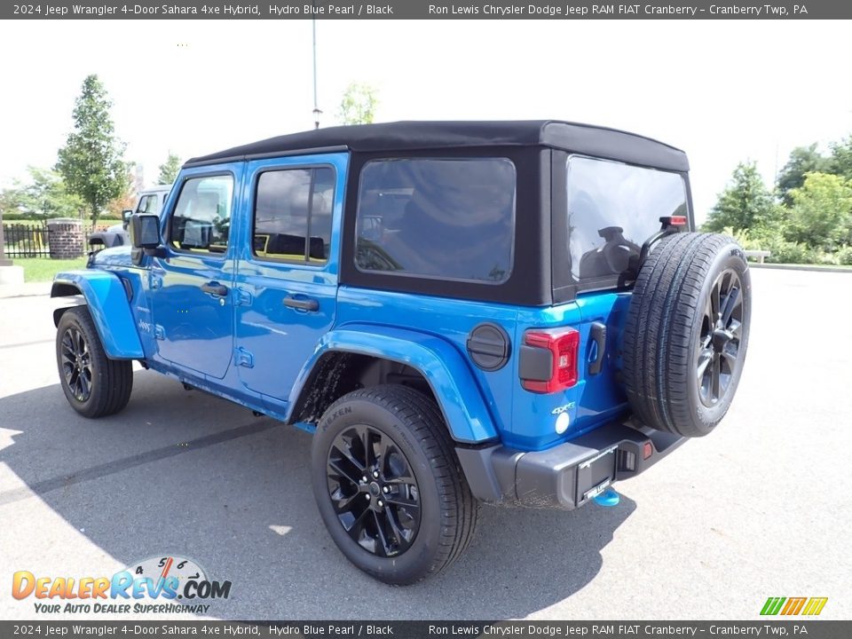 2024 Jeep Wrangler 4-Door Sahara 4xe Hybrid Hydro Blue Pearl / Black Photo #3