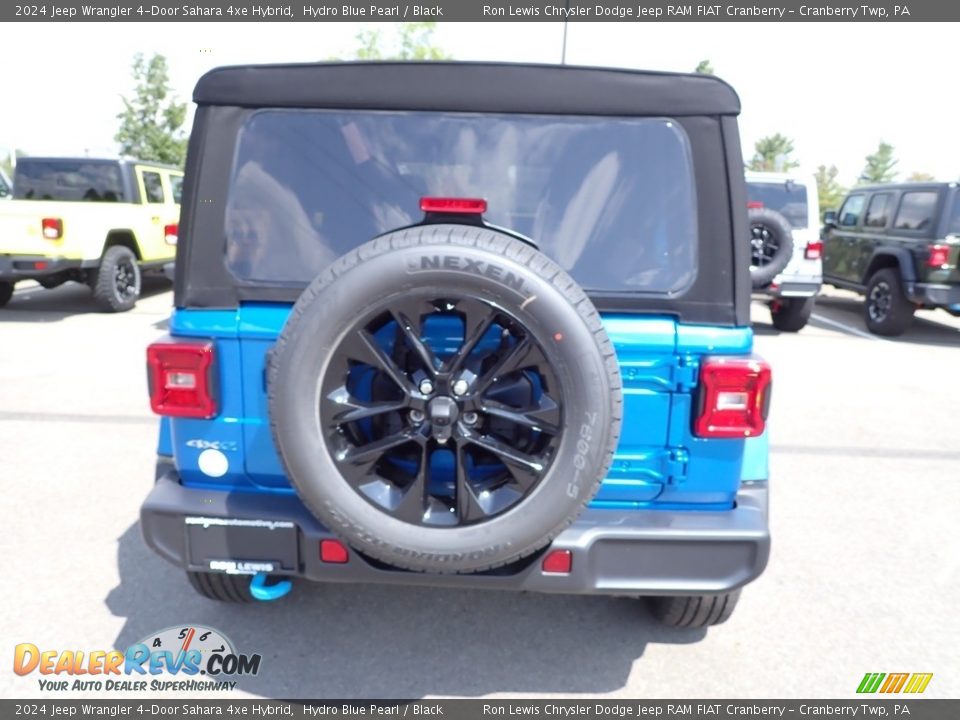 2024 Jeep Wrangler 4-Door Sahara 4xe Hybrid Hydro Blue Pearl / Black Photo #4