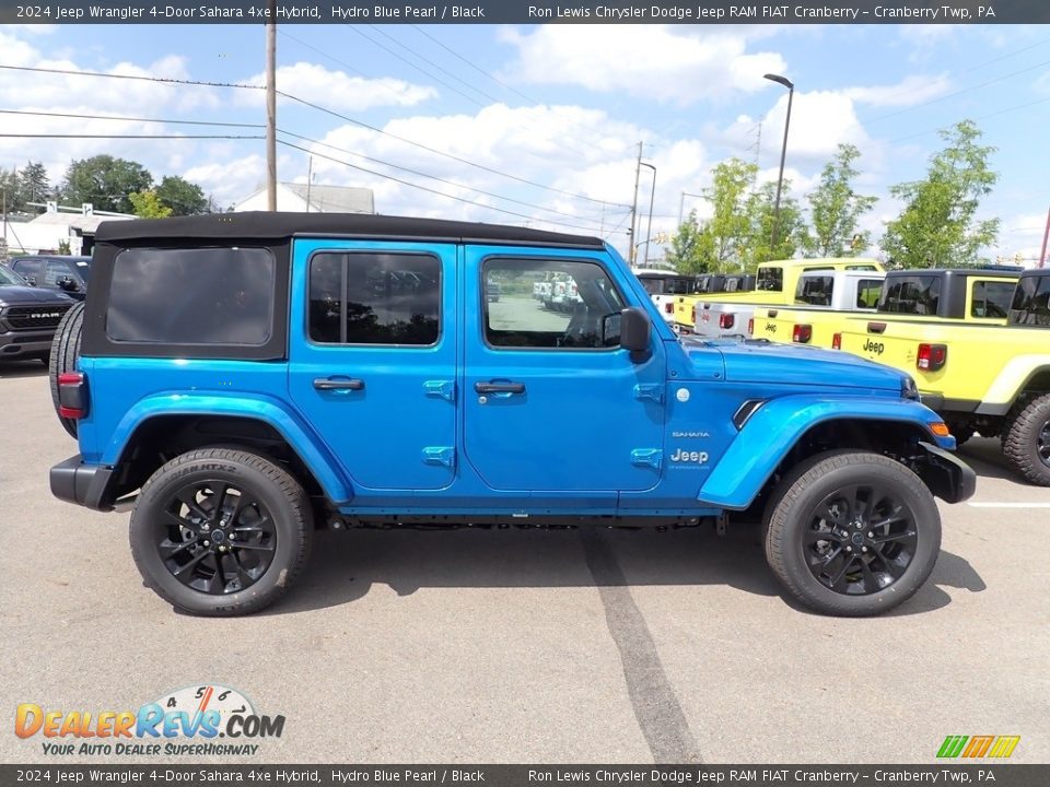 Hydro Blue Pearl 2024 Jeep Wrangler 4-Door Sahara 4xe Hybrid Photo #6