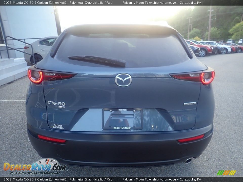 2023 Mazda CX-30 S Carbon Edition AWD Polymetal Gray Metallic / Red Photo #3
