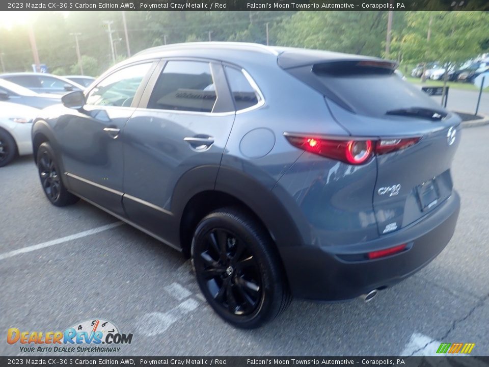 2023 Mazda CX-30 S Carbon Edition AWD Polymetal Gray Metallic / Red Photo #5