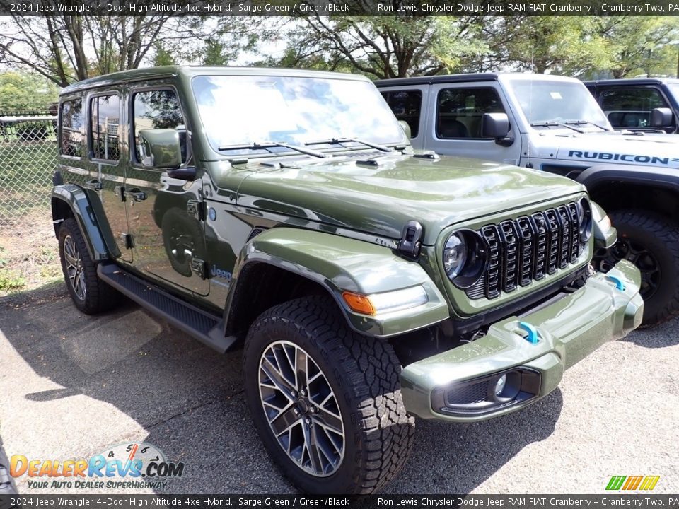 2024 Jeep Wrangler 4-Door High Altitude 4xe Hybrid Sarge Green / Green/Black Photo #3