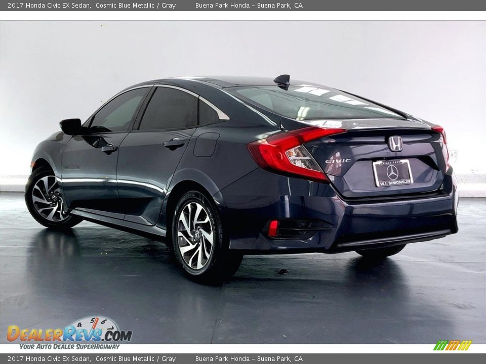 2017 Honda Civic EX Sedan Cosmic Blue Metallic / Gray Photo #10