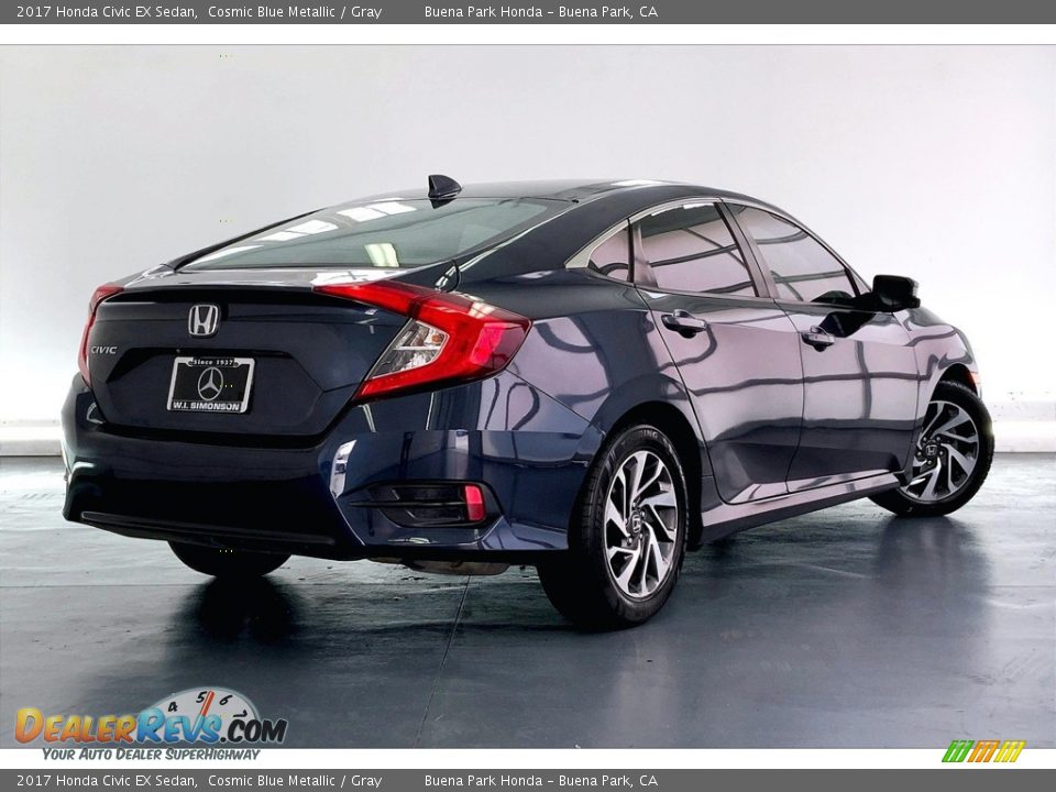 2017 Honda Civic EX Sedan Cosmic Blue Metallic / Gray Photo #13