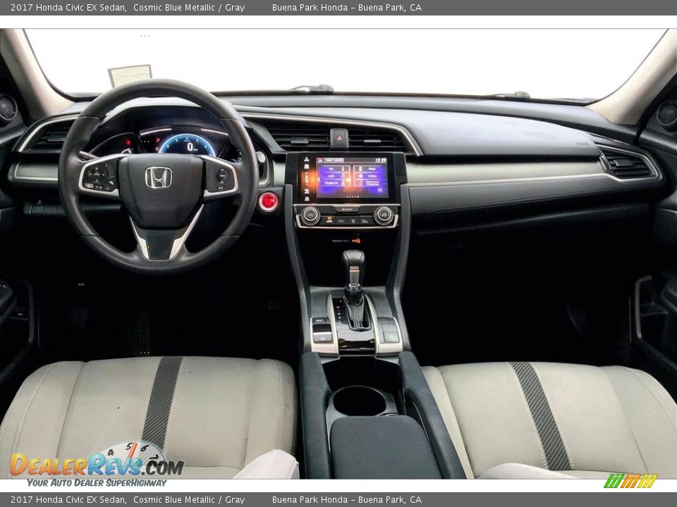 2017 Honda Civic EX Sedan Cosmic Blue Metallic / Gray Photo #15