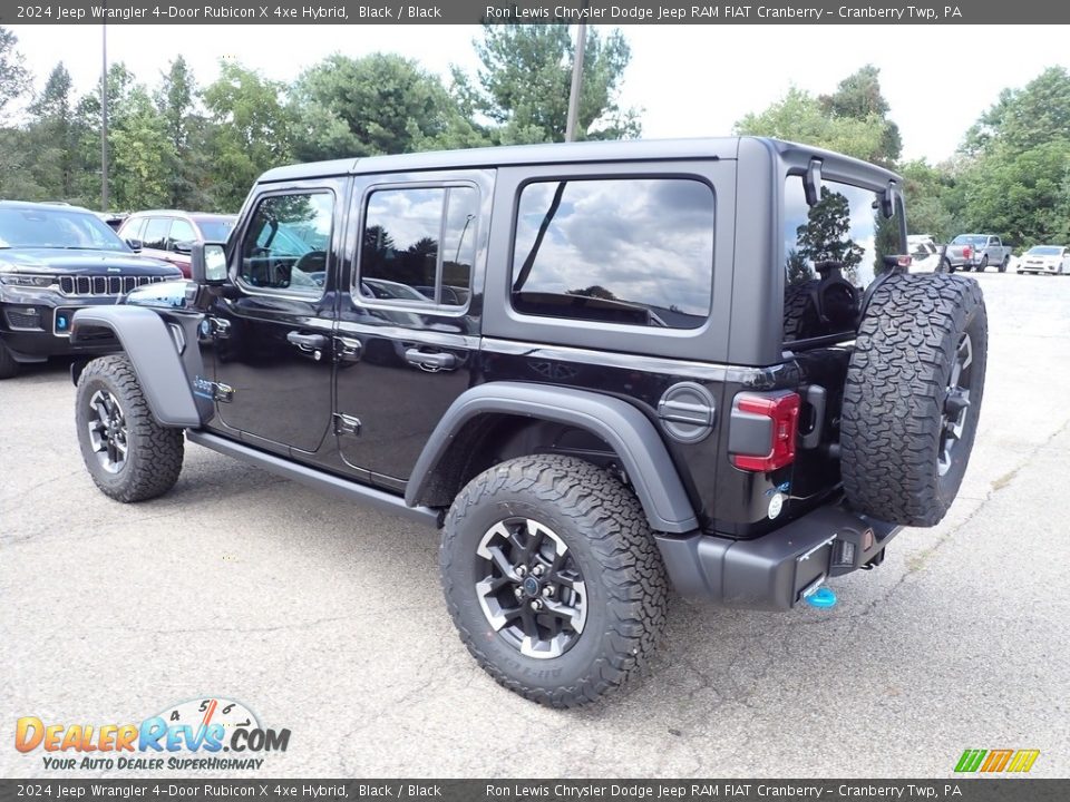 2024 Jeep Wrangler 4-Door Rubicon X 4xe Hybrid Black / Black Photo #3