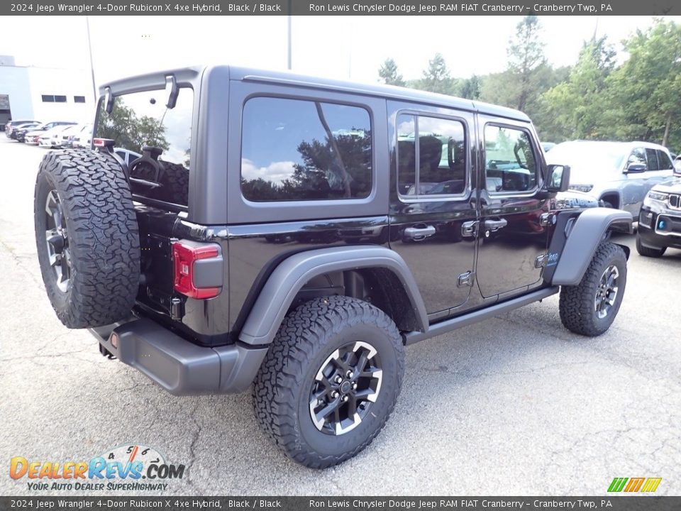 2024 Jeep Wrangler 4-Door Rubicon X 4xe Hybrid Black / Black Photo #5