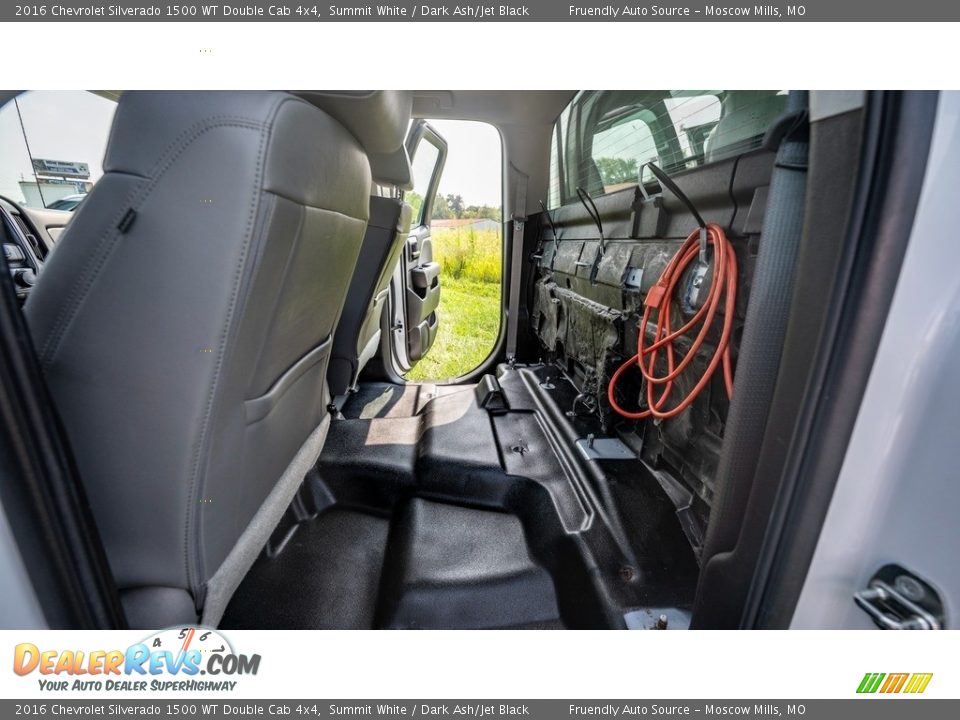 Rear Seat of 2016 Chevrolet Silverado 1500 WT Double Cab 4x4 Photo #20