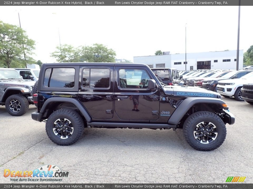 2024 Jeep Wrangler 4-Door Rubicon X 4xe Hybrid Black / Black Photo #6