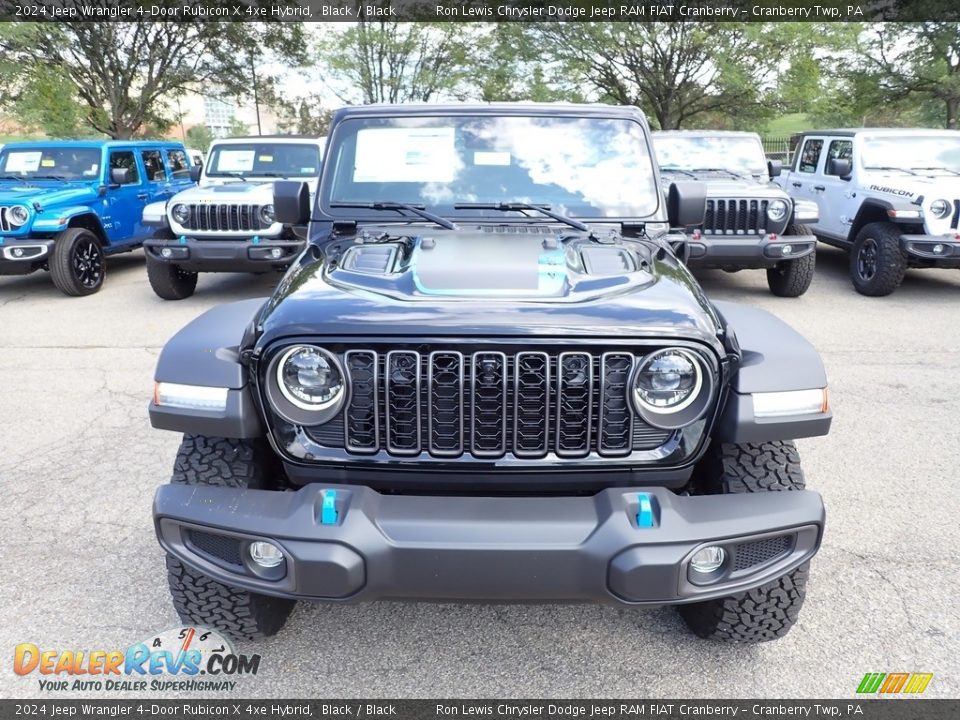 Black 2024 Jeep Wrangler 4-Door Rubicon X 4xe Hybrid Photo #8