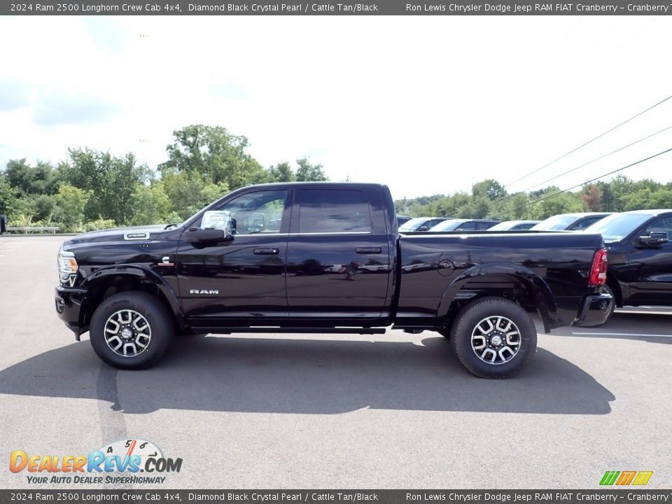 2024 Ram 2500 Longhorn Crew Cab 4x4 Diamond Black Crystal Pearl / Cattle Tan/Black Photo #2