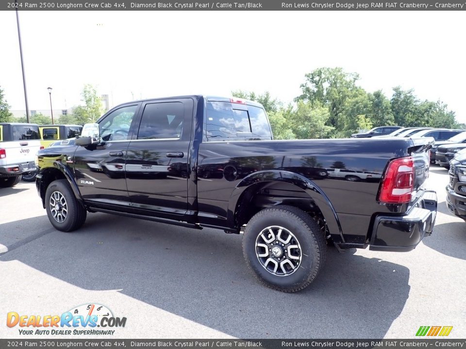 2024 Ram 2500 Longhorn Crew Cab 4x4 Diamond Black Crystal Pearl / Cattle Tan/Black Photo #3