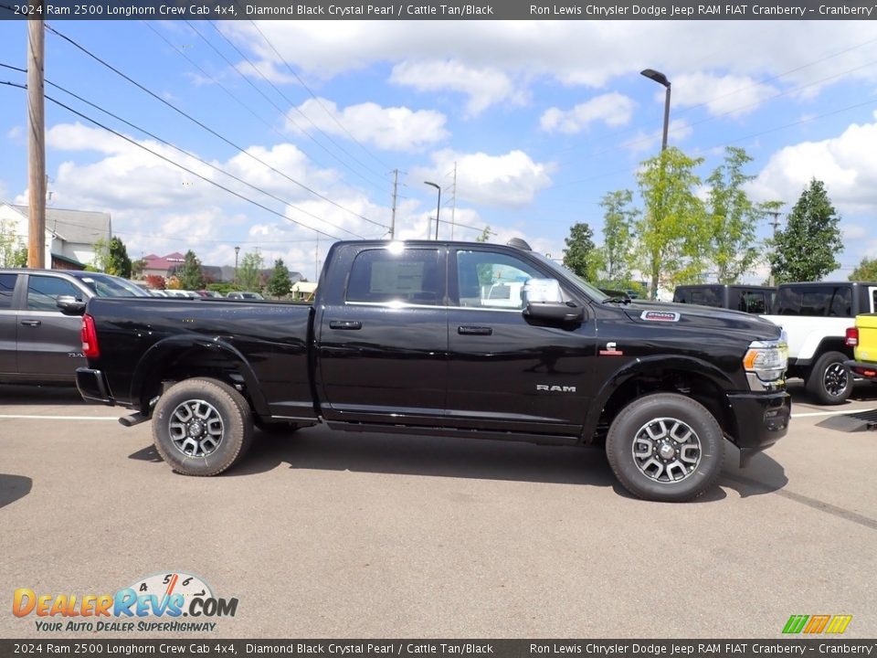 2024 Ram 2500 Longhorn Crew Cab 4x4 Diamond Black Crystal Pearl / Cattle Tan/Black Photo #6