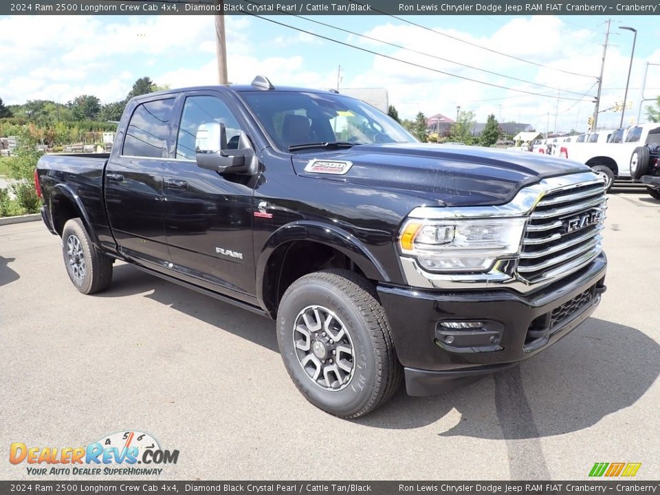 2024 Ram 2500 Longhorn Crew Cab 4x4 Diamond Black Crystal Pearl / Cattle Tan/Black Photo #7