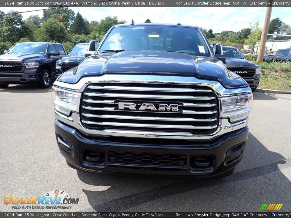 2024 Ram 2500 Longhorn Crew Cab 4x4 Diamond Black Crystal Pearl / Cattle Tan/Black Photo #8