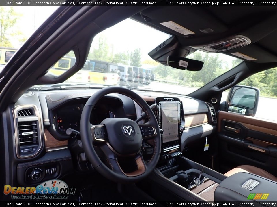 2024 Ram 2500 Longhorn Crew Cab 4x4 Diamond Black Crystal Pearl / Cattle Tan/Black Photo #14
