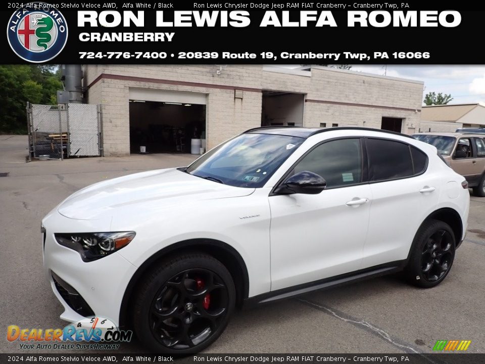 2024 Alfa Romeo Stelvio Veloce AWD Alfa White / Black Photo #1