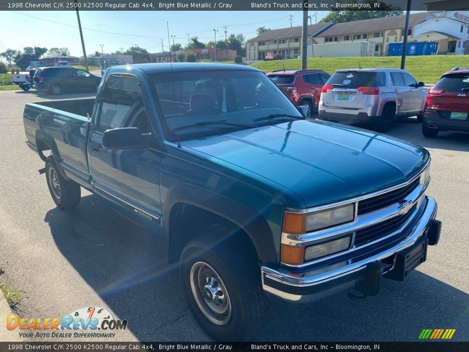 1998 Chevrolet C/K 2500 K2500 Regular Cab 4x4 Bright Blue Metallic / Gray Photo #4