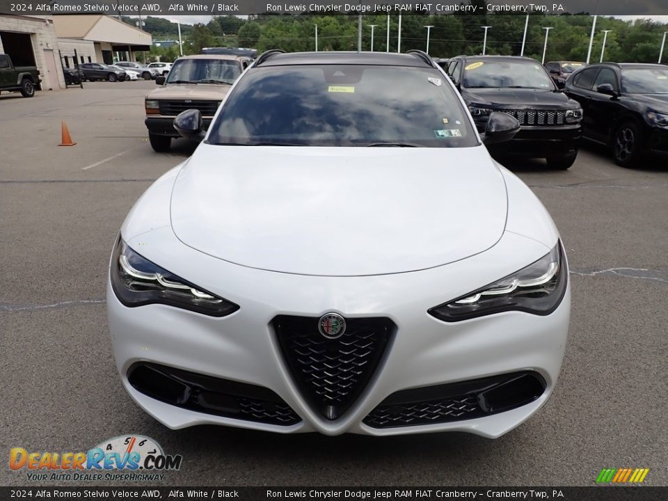 2024 Alfa Romeo Stelvio Veloce AWD Alfa White / Black Photo #8