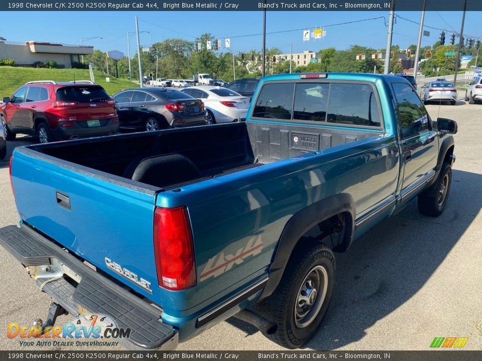 1998 Chevrolet C/K 2500 K2500 Regular Cab 4x4 Bright Blue Metallic / Gray Photo #9