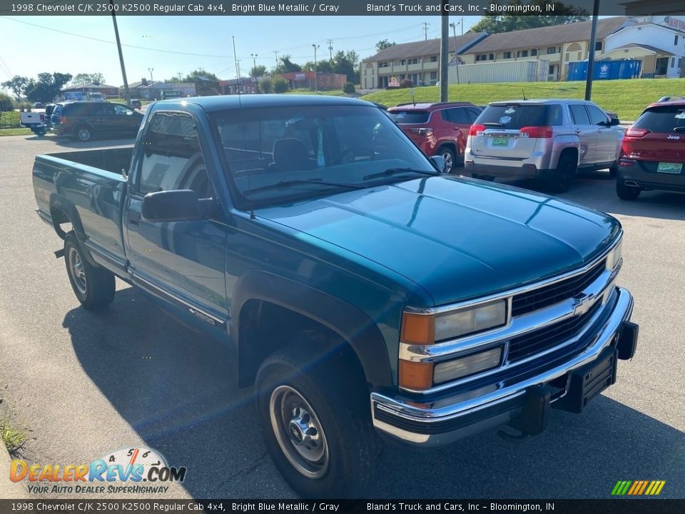 1998 Chevrolet C/K 2500 K2500 Regular Cab 4x4 Bright Blue Metallic / Gray Photo #20