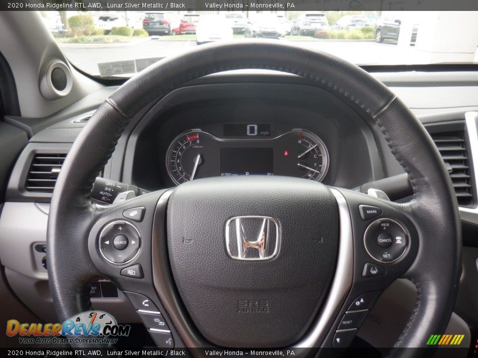 2020 Honda Ridgeline RTL AWD Steering Wheel Photo #24