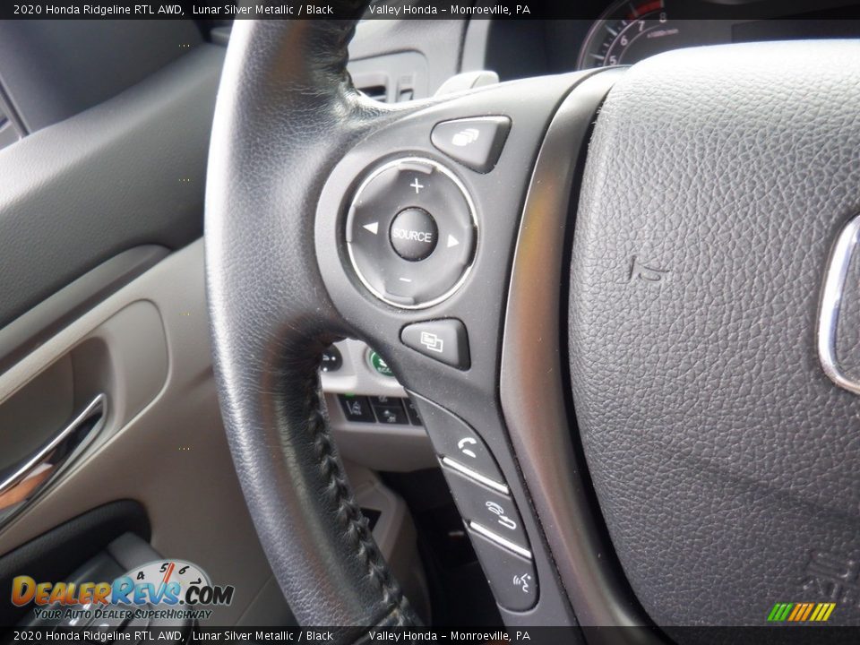 2020 Honda Ridgeline RTL AWD Steering Wheel Photo #25