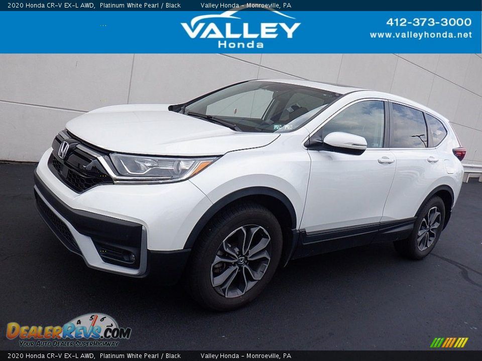 2020 Honda CR-V EX-L AWD Platinum White Pearl / Black Photo #1