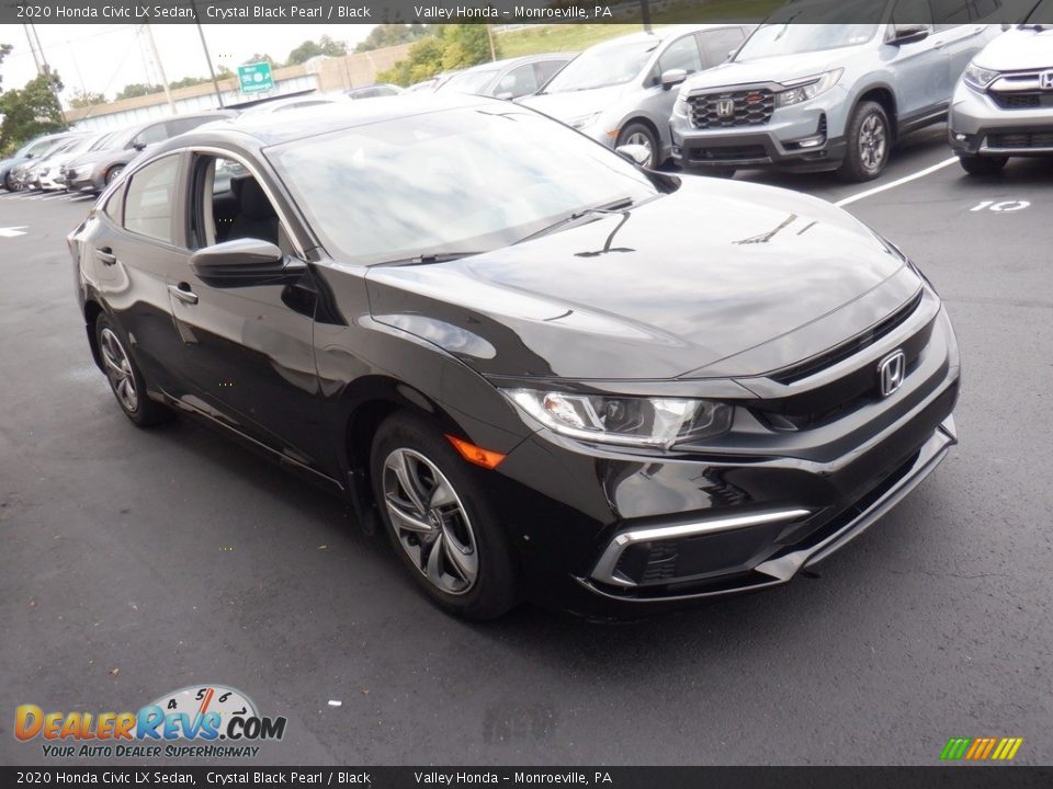 2020 Honda Civic LX Sedan Crystal Black Pearl / Black Photo #4