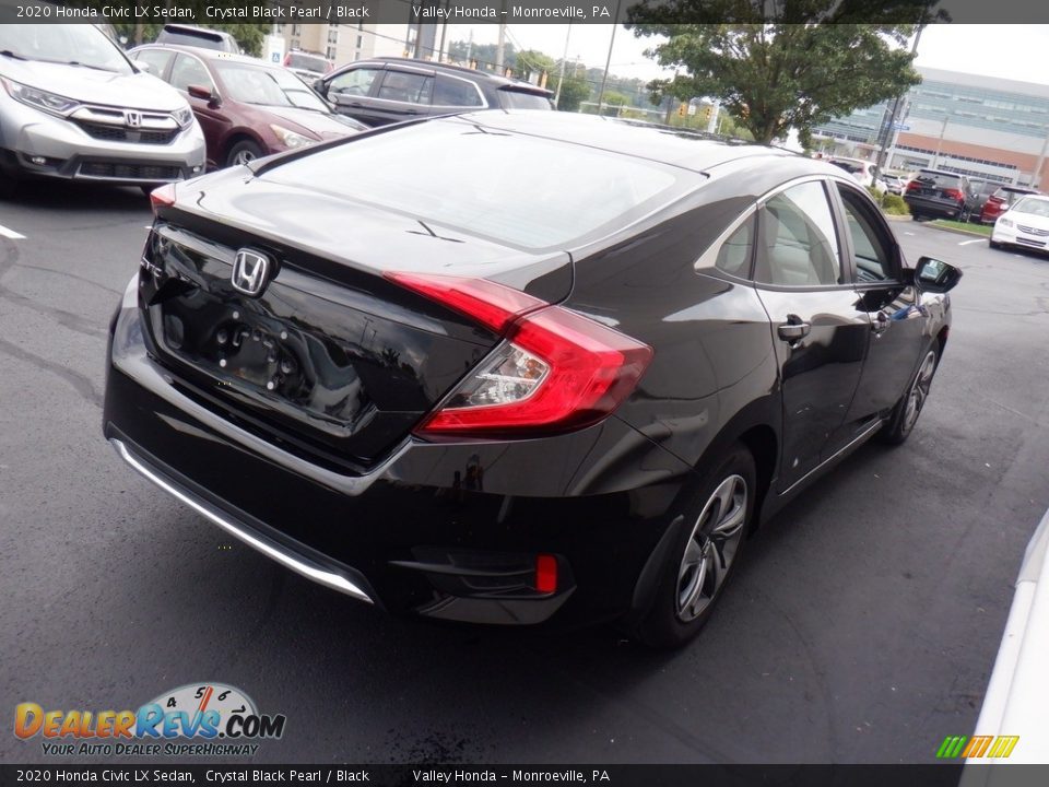 2020 Honda Civic LX Sedan Crystal Black Pearl / Black Photo #5