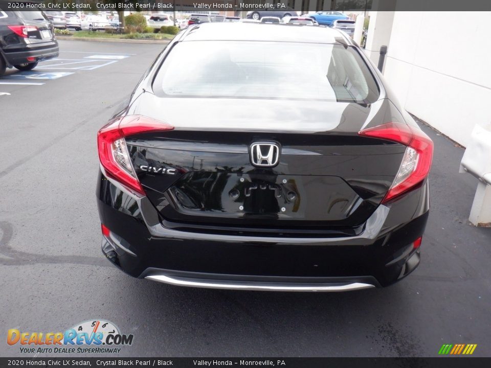 2020 Honda Civic LX Sedan Crystal Black Pearl / Black Photo #6