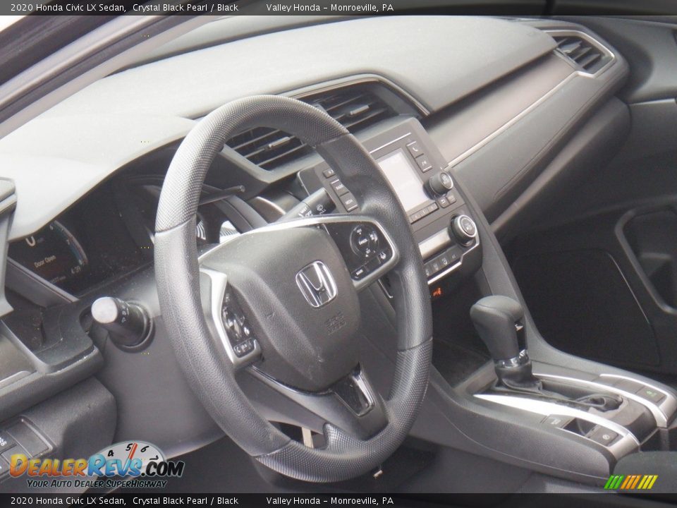 2020 Honda Civic LX Sedan Crystal Black Pearl / Black Photo #9
