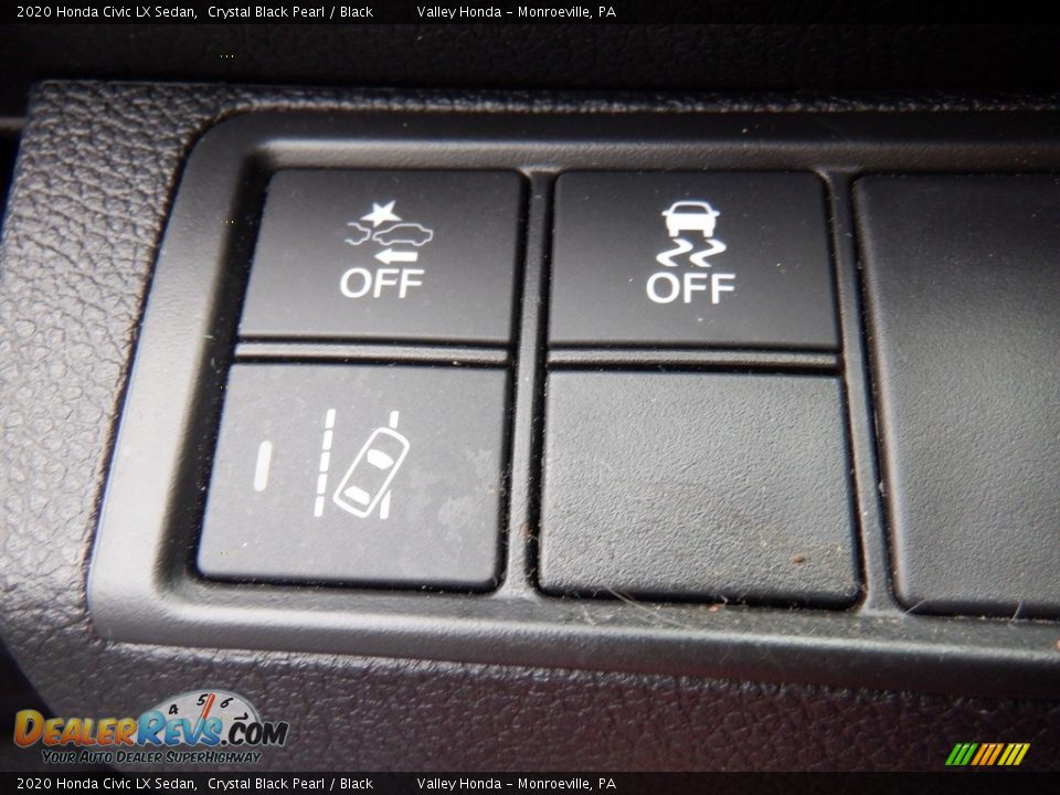 2020 Honda Civic LX Sedan Crystal Black Pearl / Black Photo #11
