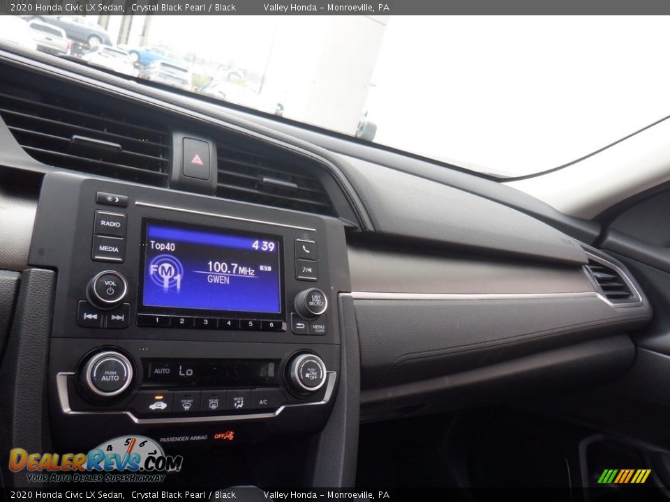 2020 Honda Civic LX Sedan Crystal Black Pearl / Black Photo #14