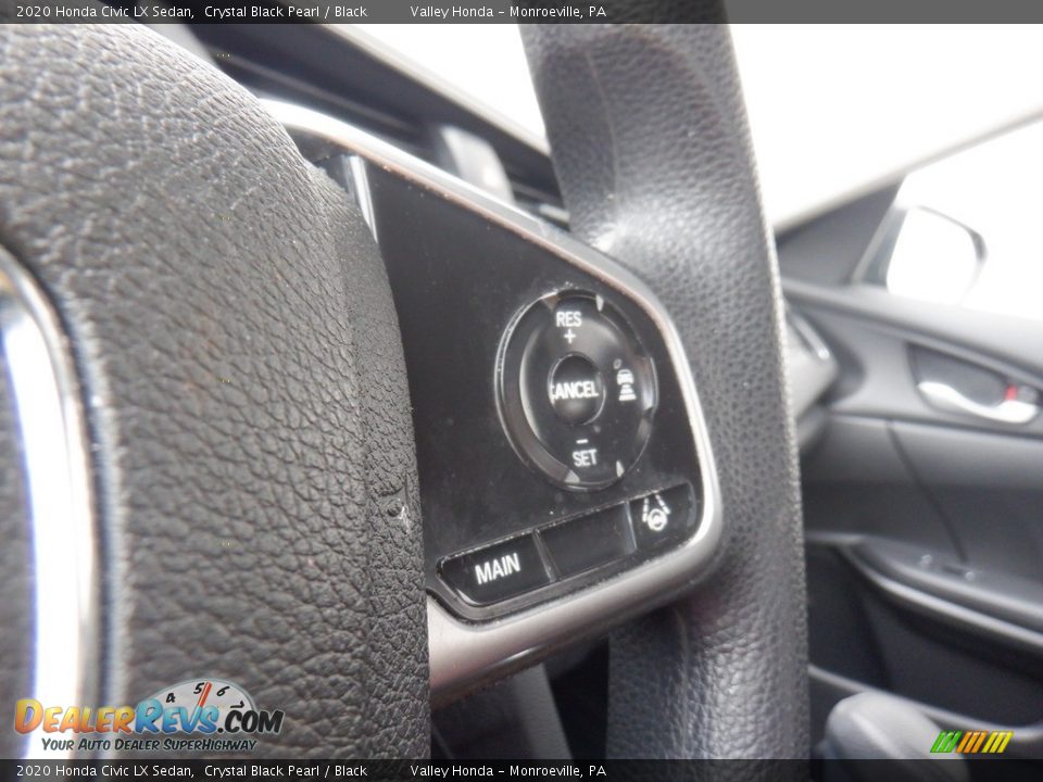 2020 Honda Civic LX Sedan Crystal Black Pearl / Black Photo #20